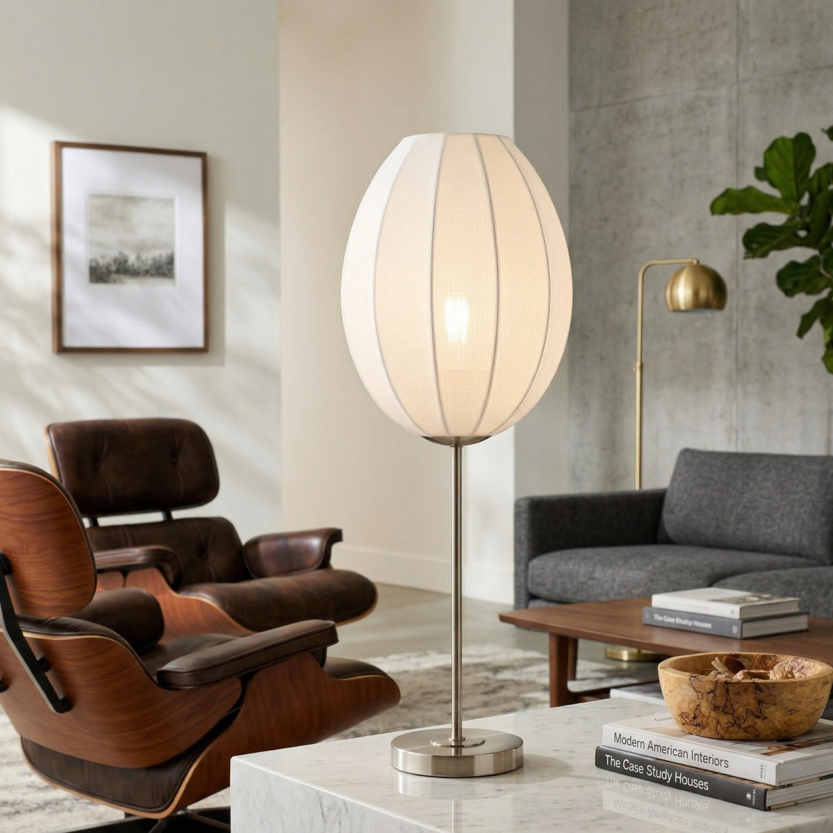 Modern European furniture - Linen Tulip-Inspired Table Lamp - www.oroa.com | Oroa.com