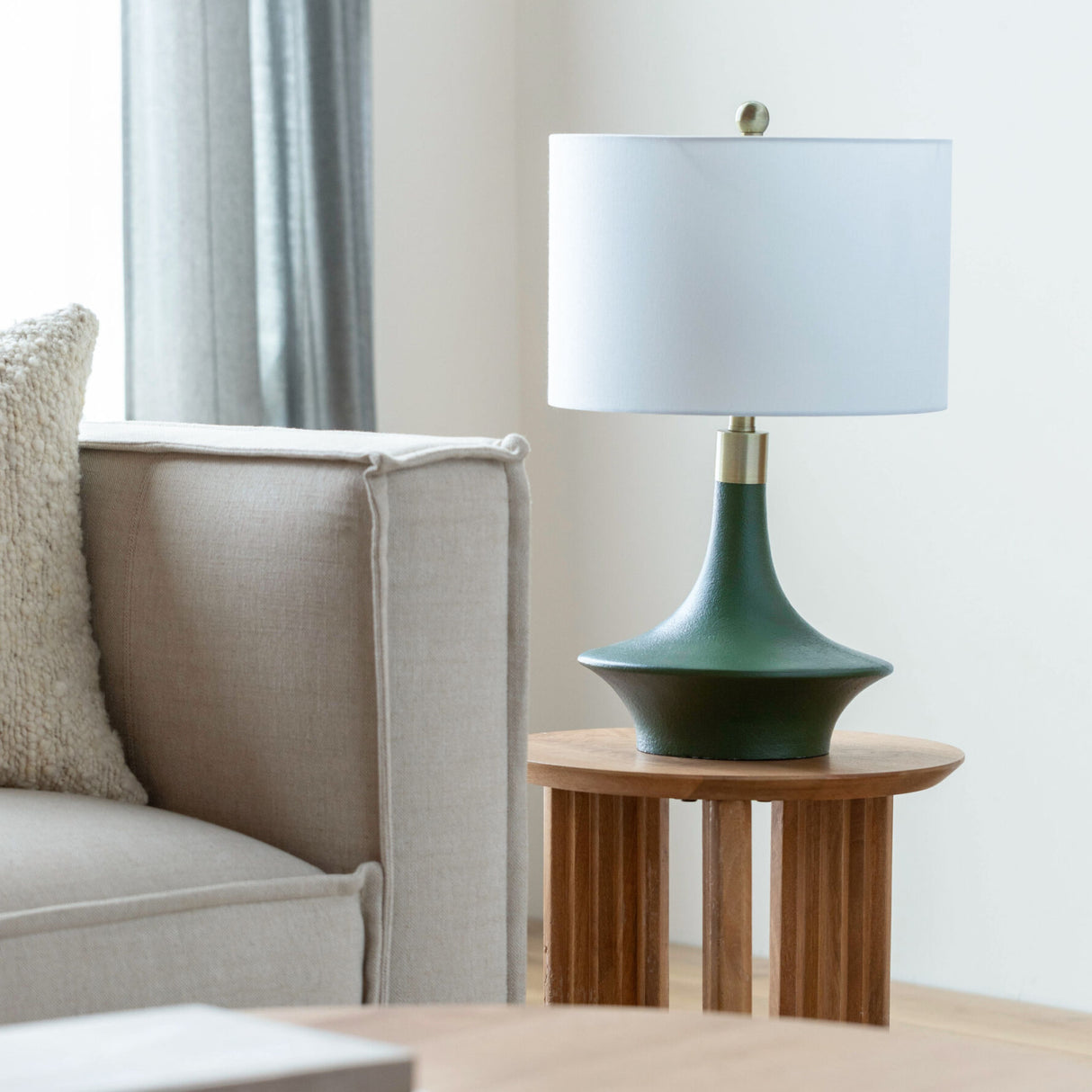 Modern European furniture - Painted Green Accent Table Lamp - www.oroa.com | Oroa.com