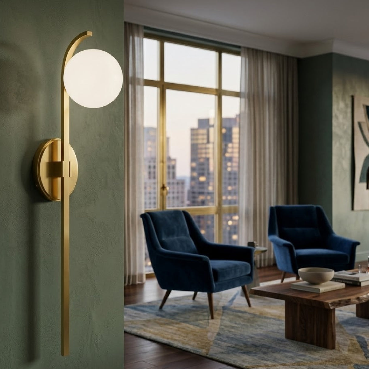 Modern European furniture - White Glass Sphere Wall Lamp - www.oroa.com | Oroa.com