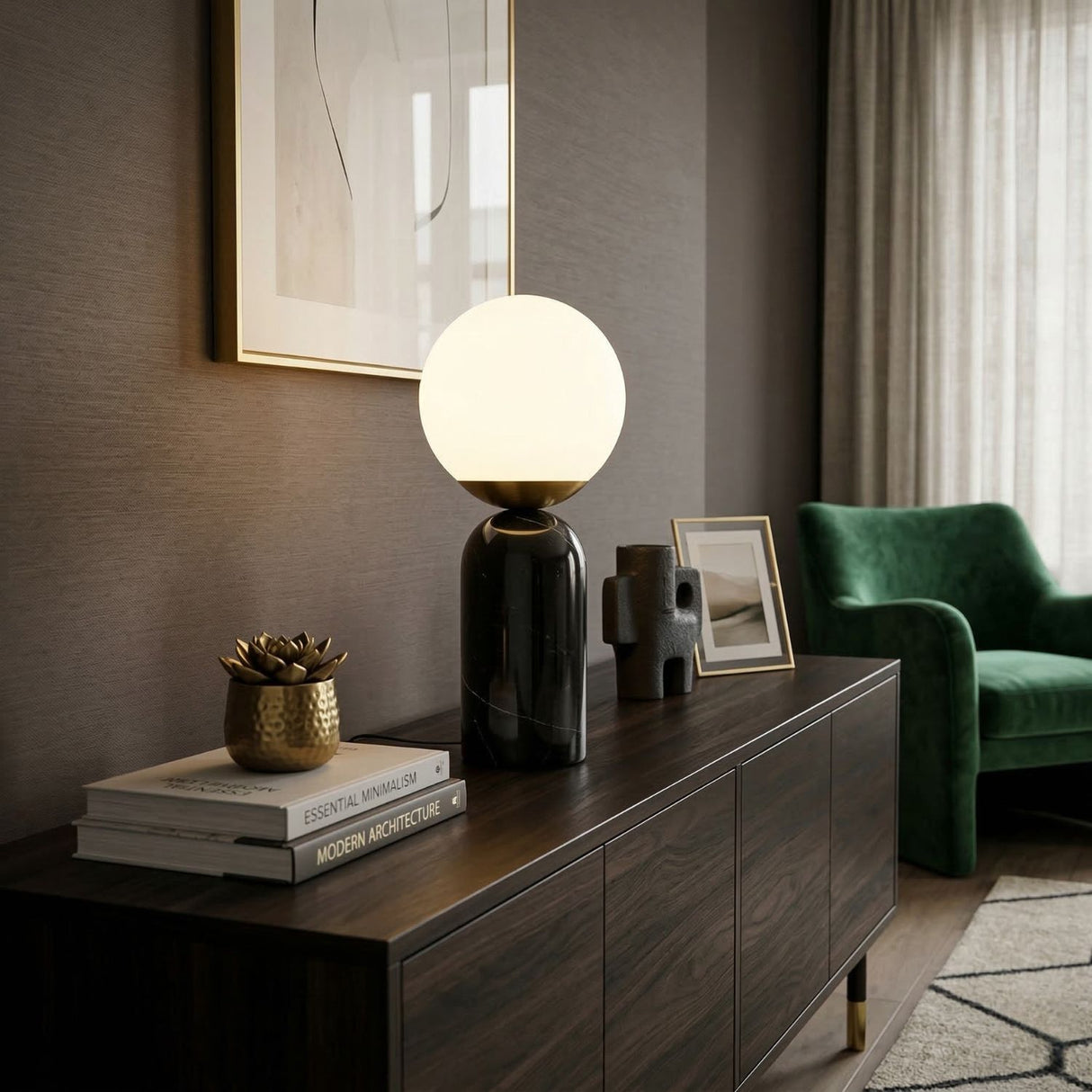 Modern European furniture - Marble White Glass Table Lamp - www.oroa.com | Oroa.com