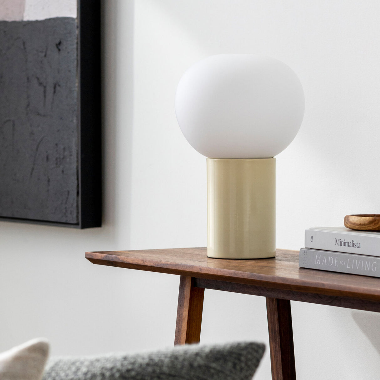 Modern European furniture - Round White Glass Table Lamp - www.oroa.com | Oroa.com
