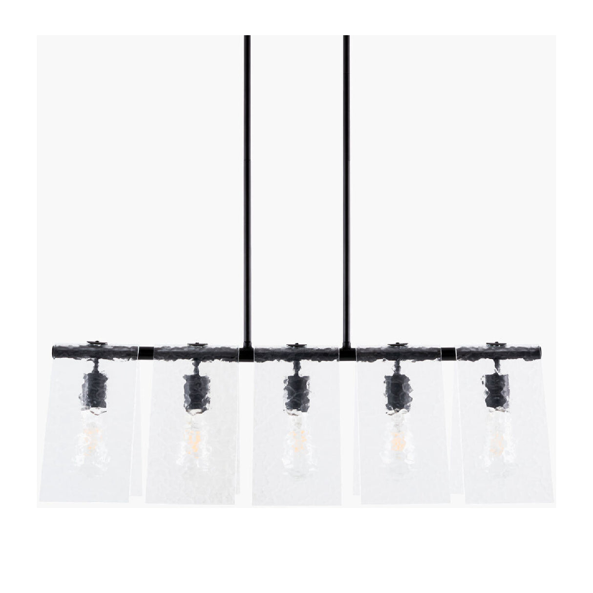 Modern European furniture - 5-Light Glass Pyramid Linear Chandelier - www.oroa.com | Oroa.com