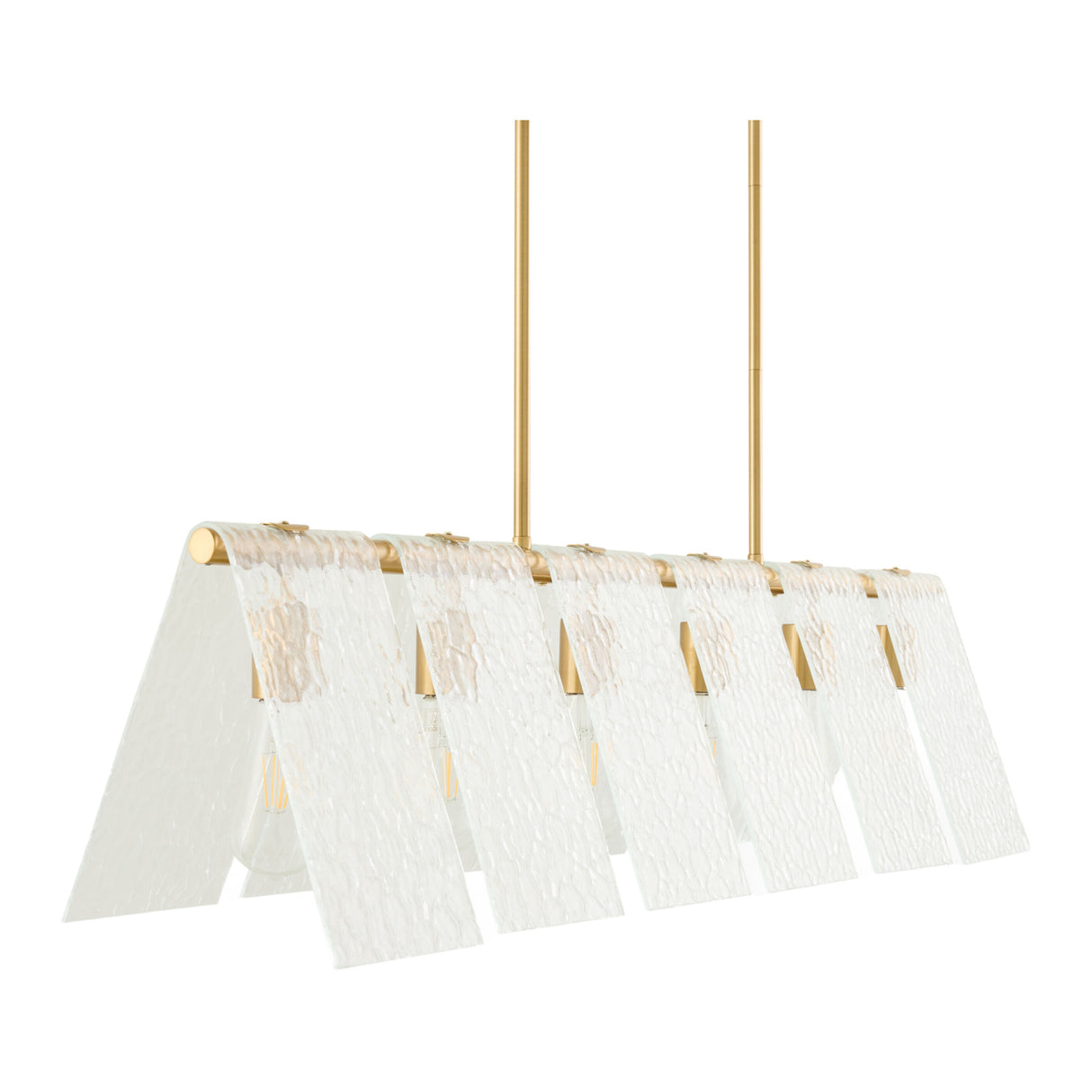 Modern European furniture - 6-Light Clear Glass Linear Chandelier - www.oroa.com | Oroa.com