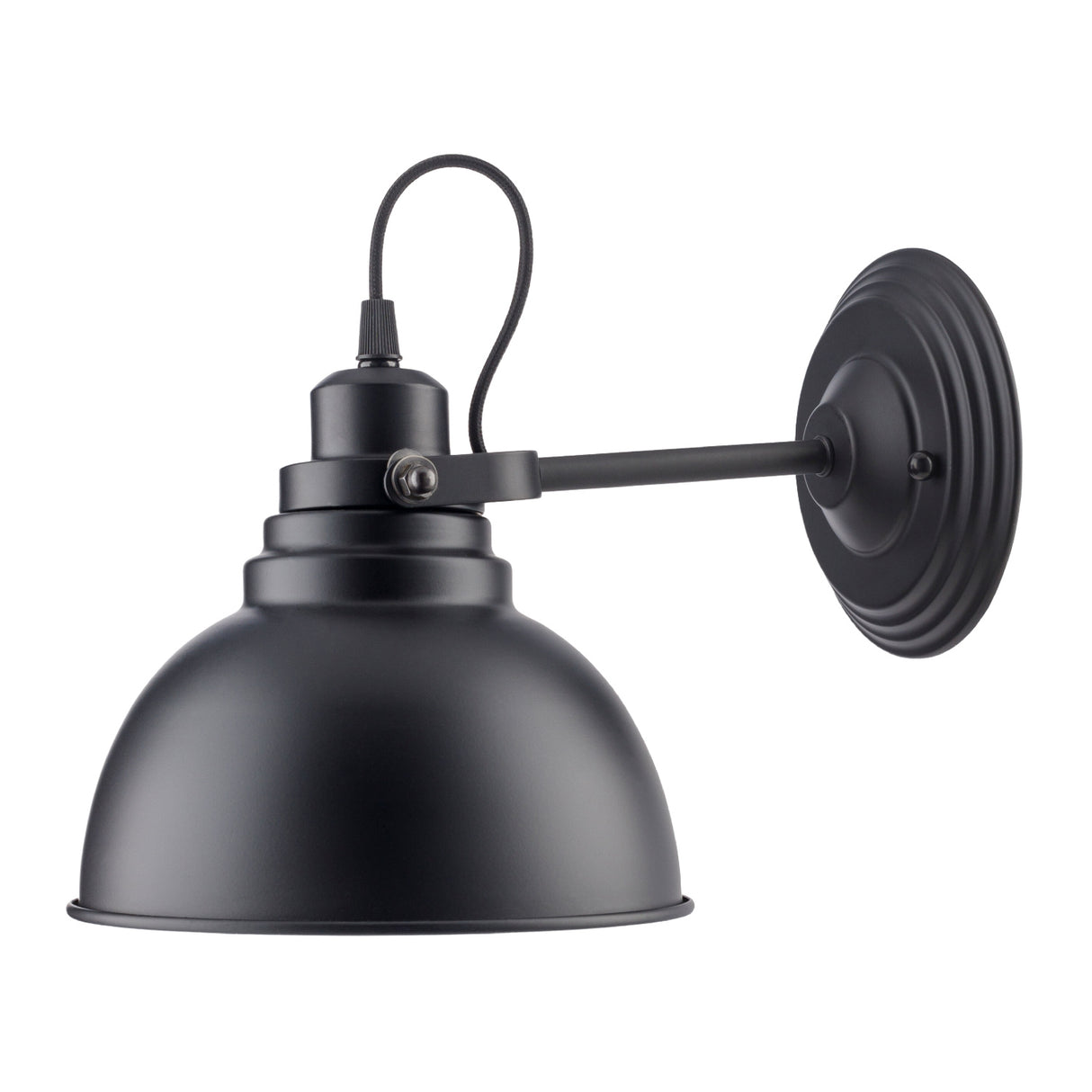Modern European furniture - Black Metal Dome Wall Lamp - www.oroa.com | Oroa.com