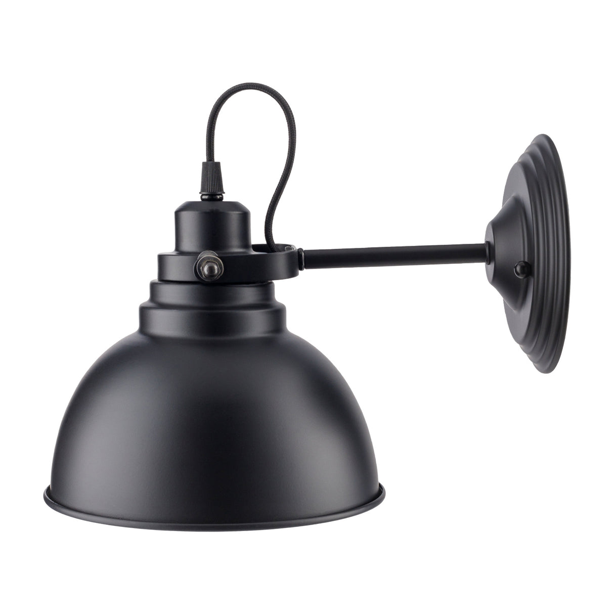 Modern European furniture - Black Metal Dome Wall Lamp - www.oroa.com | Oroa.com