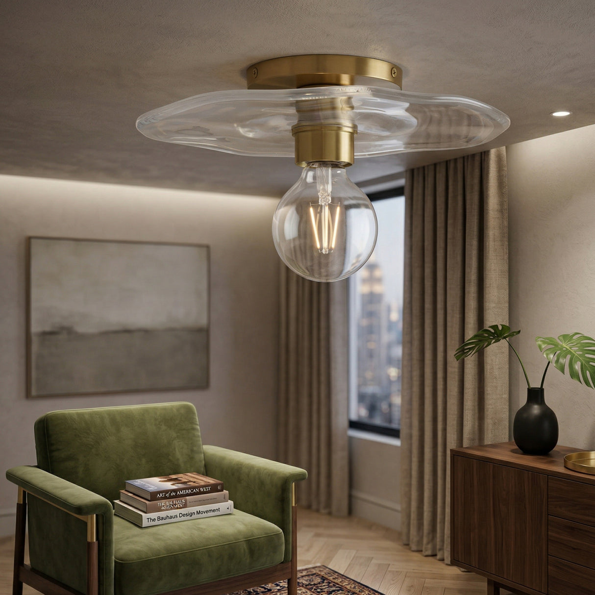 Modern European furniture - Wavy Clear Glass Wall Lamp - www.oroa.com | Oroa.com