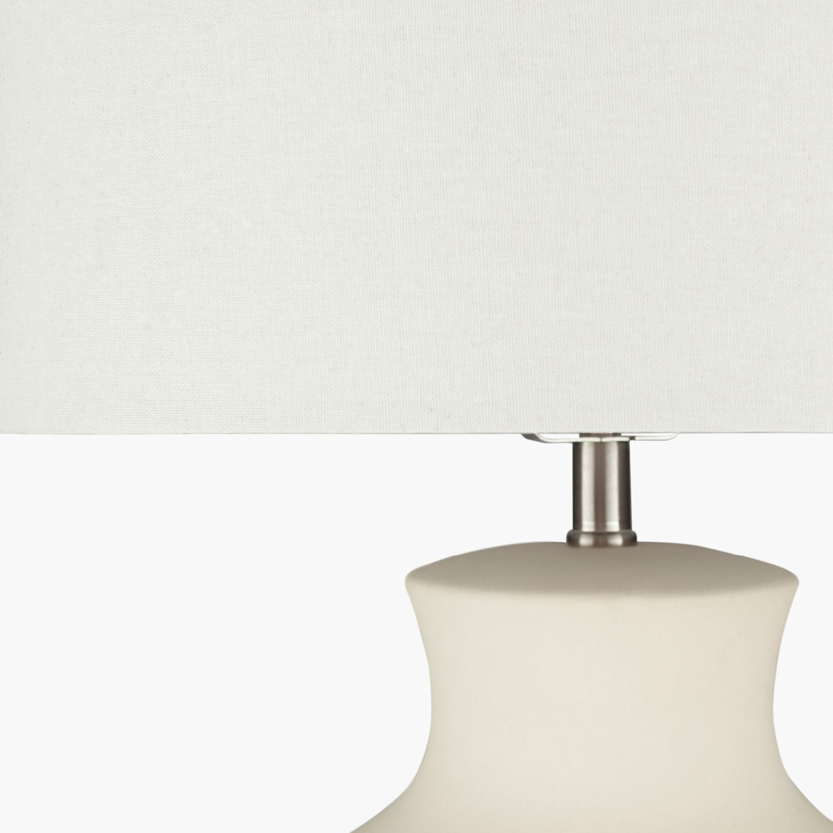 Modern European furniture - Glazed Cream Ceramic Table Lamp - www.oroa.com | Oroa.com