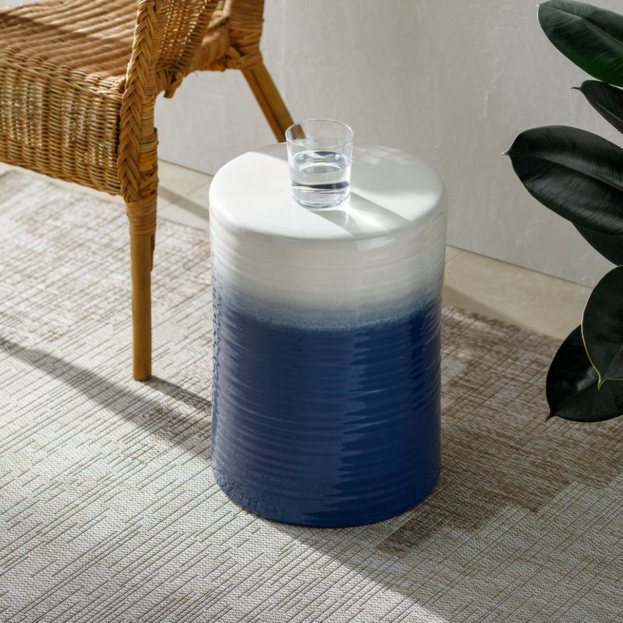 Modern European furniture - Ceramic Cylindrical Outdoor Stool - www.oroa.com | Oroa.com