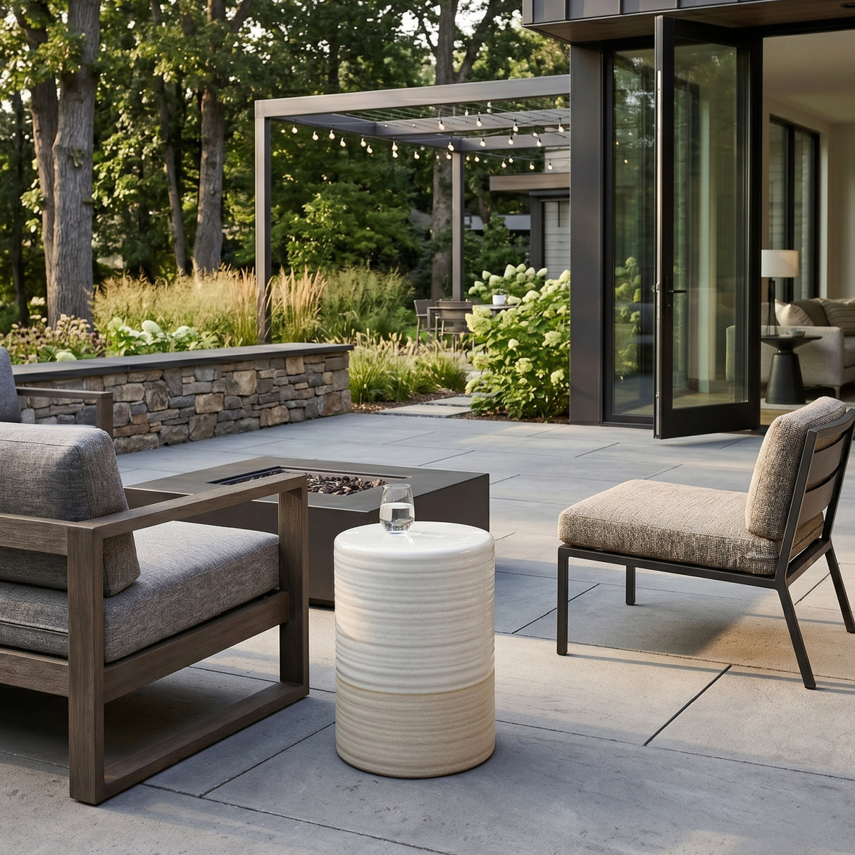 Modern European furniture - Ceramic Cylindrical Outdoor Stool - www.oroa.com | Oroa.com