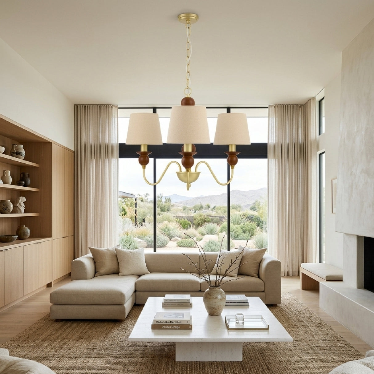 Modern European furniture - 3-Light Linen Classic Chandelier - www.oroa.com | Oroa.com
