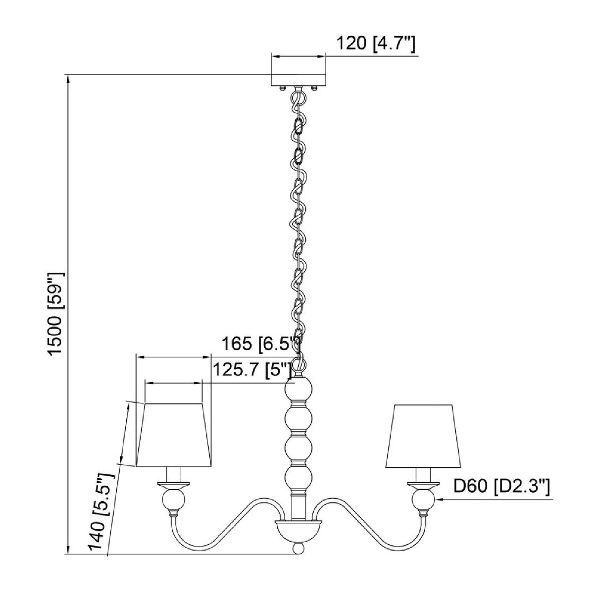 Modern European furniture - 5-Light Linen Classic Chandelier - www.oroa.com | Oroa.com