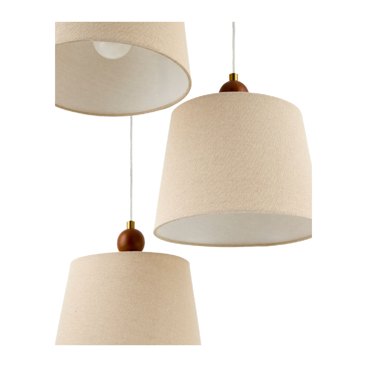 Modern European furniture - 3-Light Linen Chandelier - www.oroa.com | Oroa.com