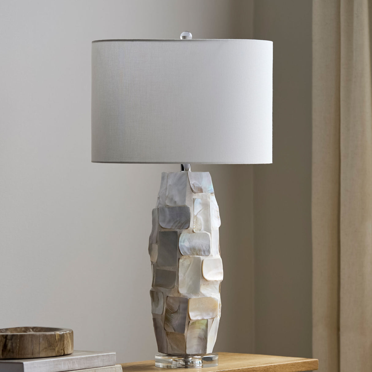 Modern European furniture - Cream Inlaid Shell Table Lamp - www.oroa.com | Oroa.com
