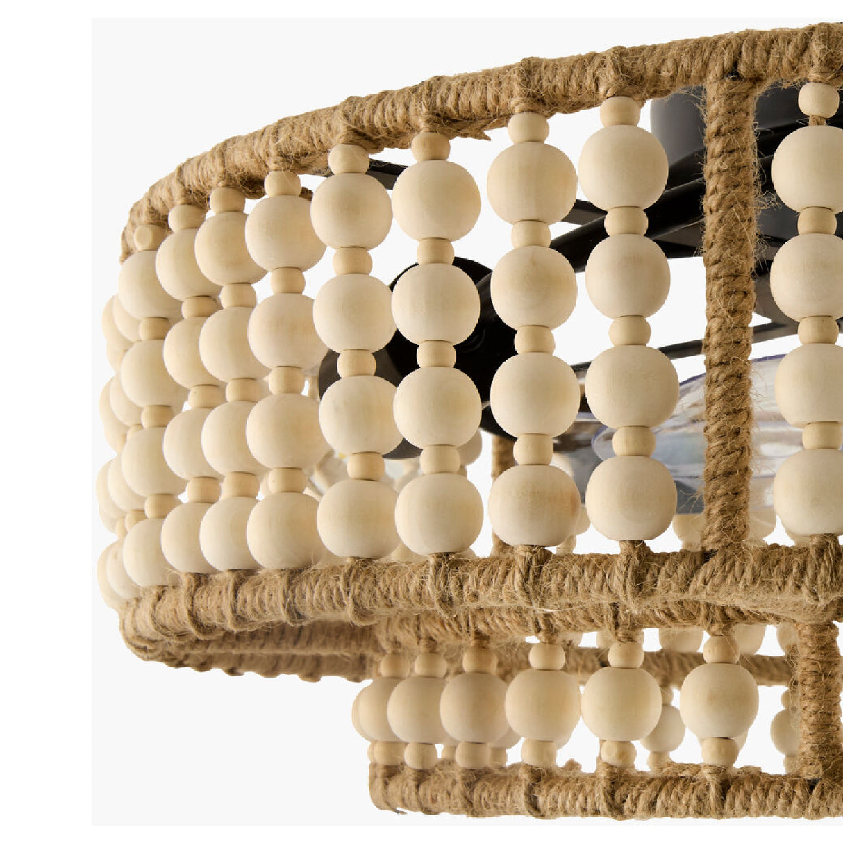 Modern European furniture - Wooden Beads 2-Tier Chandelier - www.oroa.com | Oroa.com