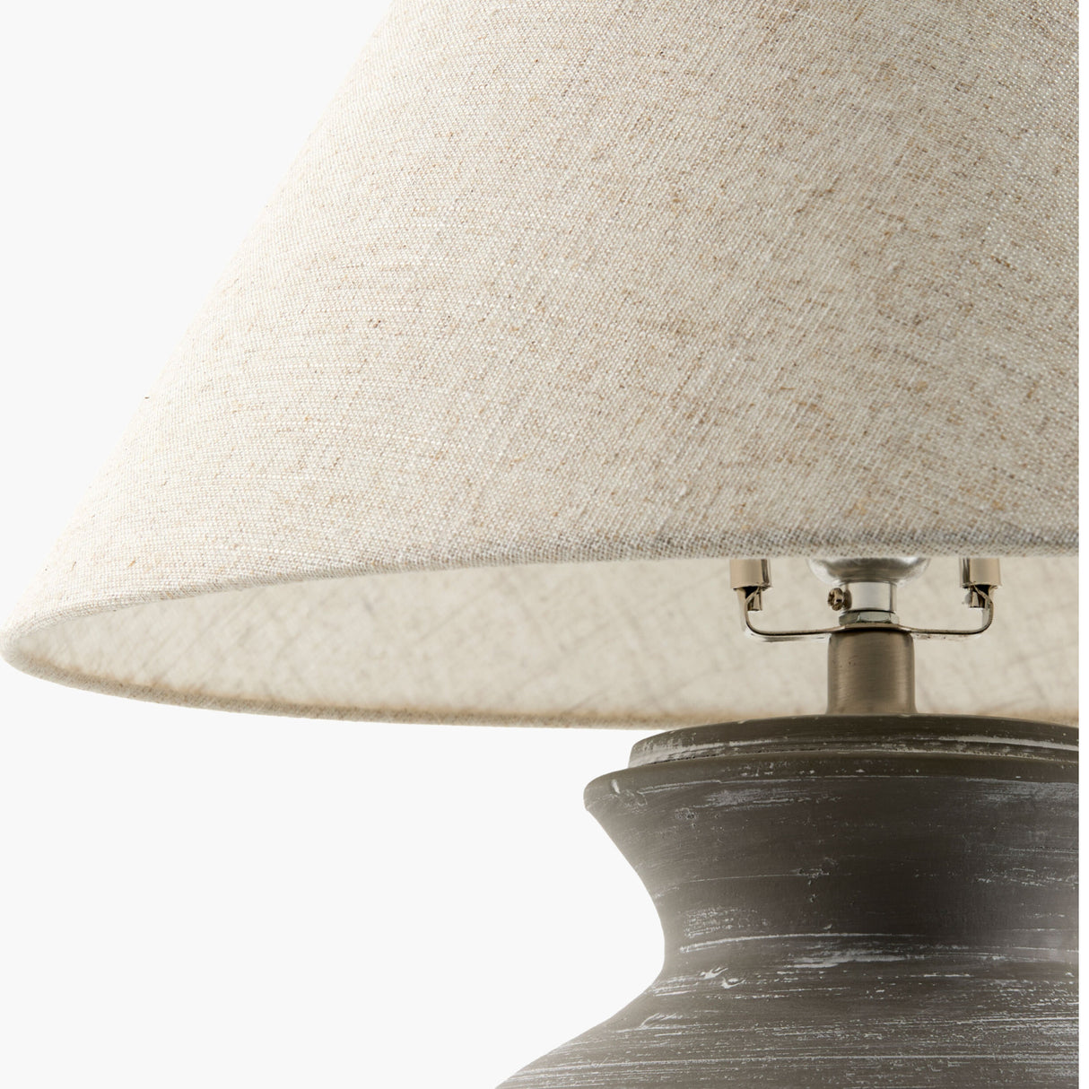 Modern European furniture - Gray Ceramic Linen Table Lamp - www.oroa.com | Oroa.com