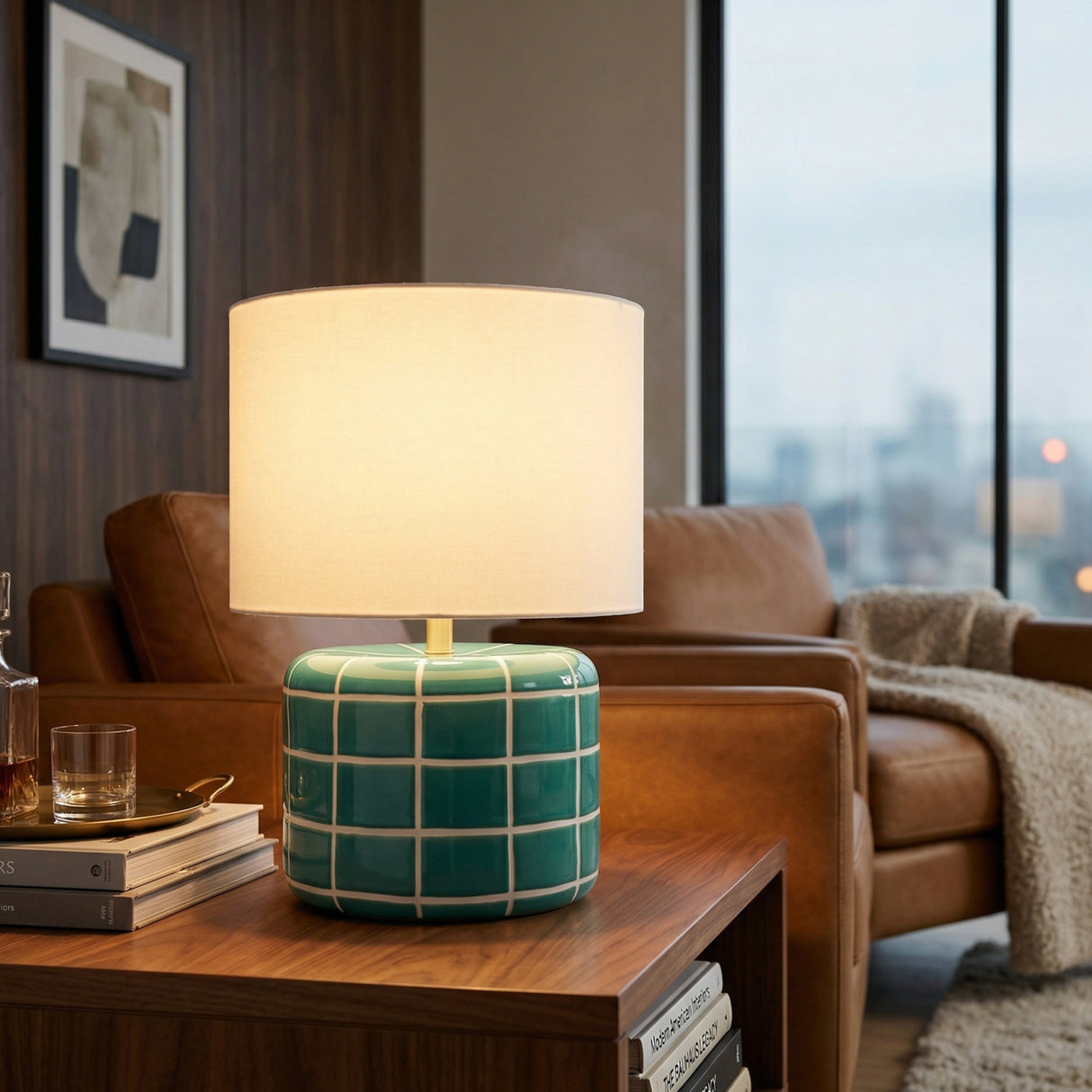 Modern European furniture - Blue Iron Base Table Lamp - www.oroa.com | Oroa.com