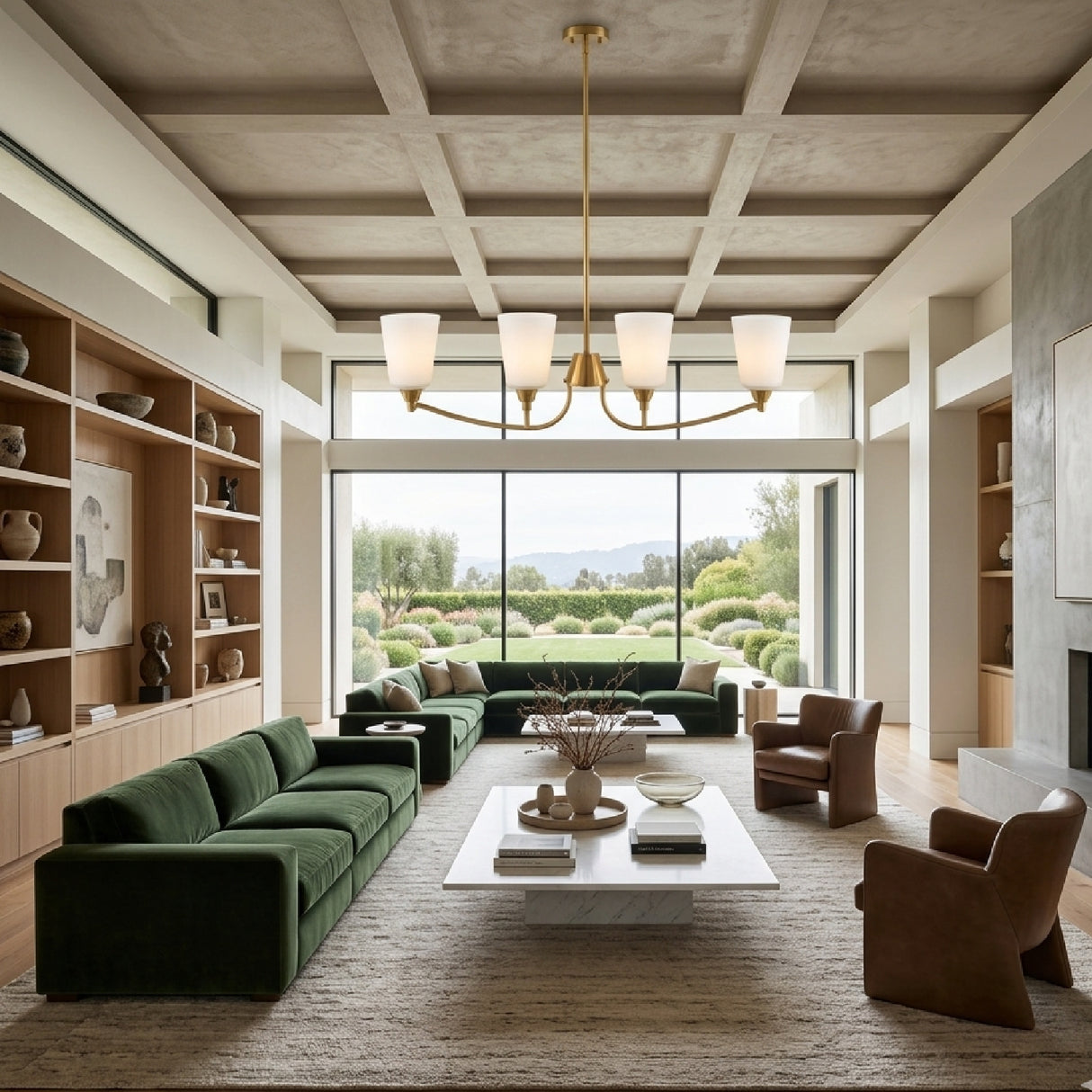 Modern European furniture - Glass Shades 4-Light Chandelier - www.oroa.com | Oroa.com