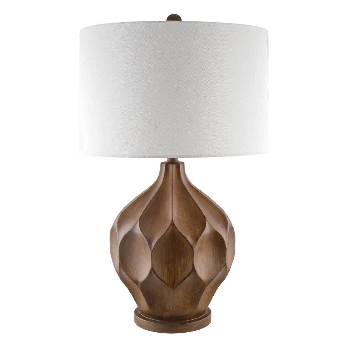 Modern European furniture - Brown Carved Accent Table Lamp - www.oroa.com | Oroa.com