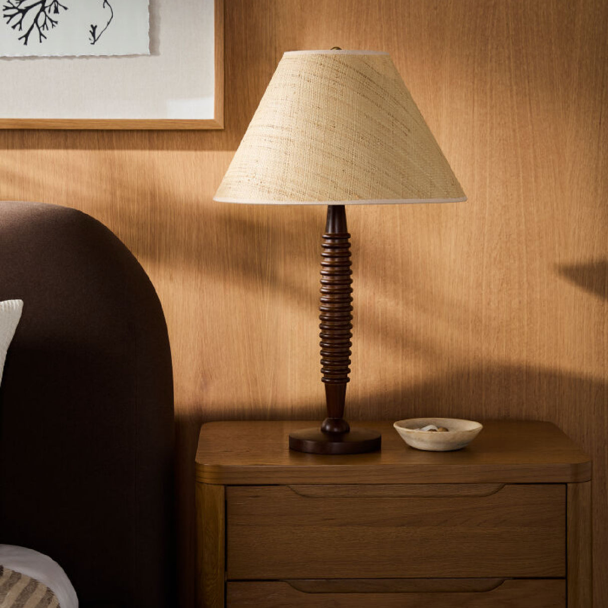 Modern European furniture - Brown Linen Accent Table Lamp - www.oroa.com | Oroa.com