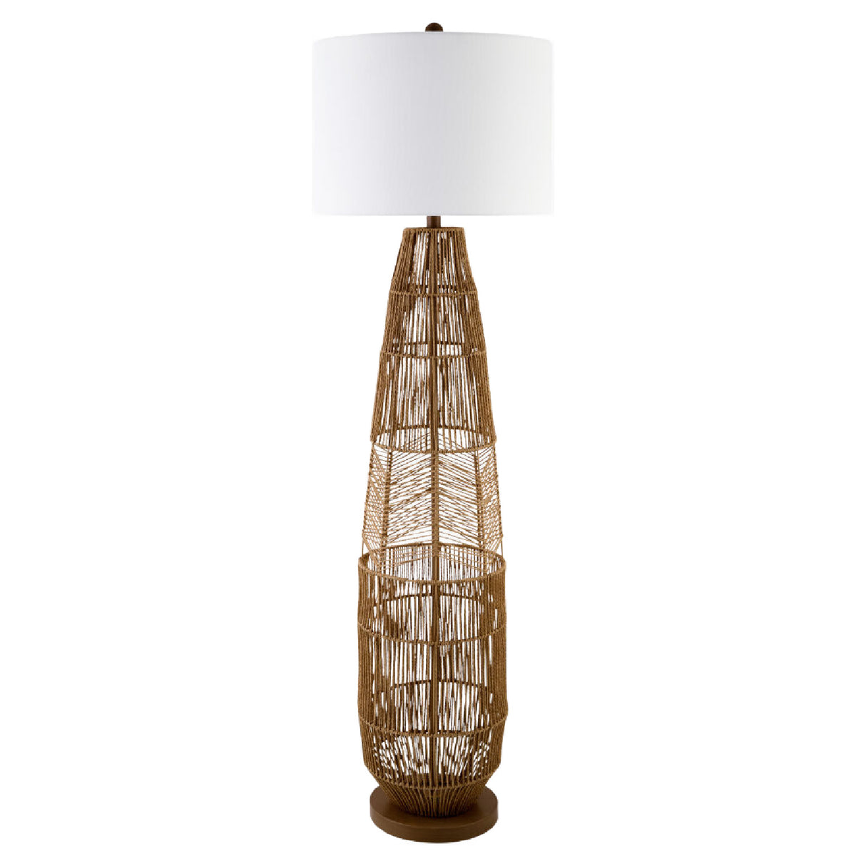 Modern European furniture - Natural Rattan Accent Floor Lamp - www.oroa.com | Oroa.com