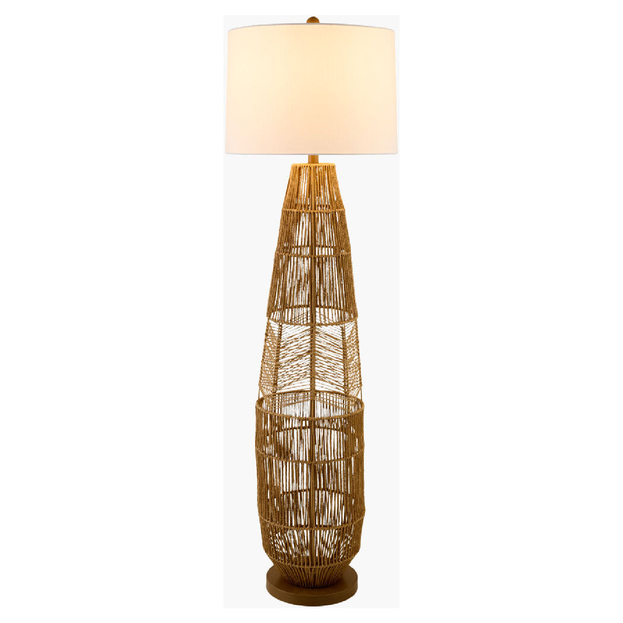 Modern European furniture - Natural Rattan Accent Floor Lamp - www.oroa.com | Oroa.com