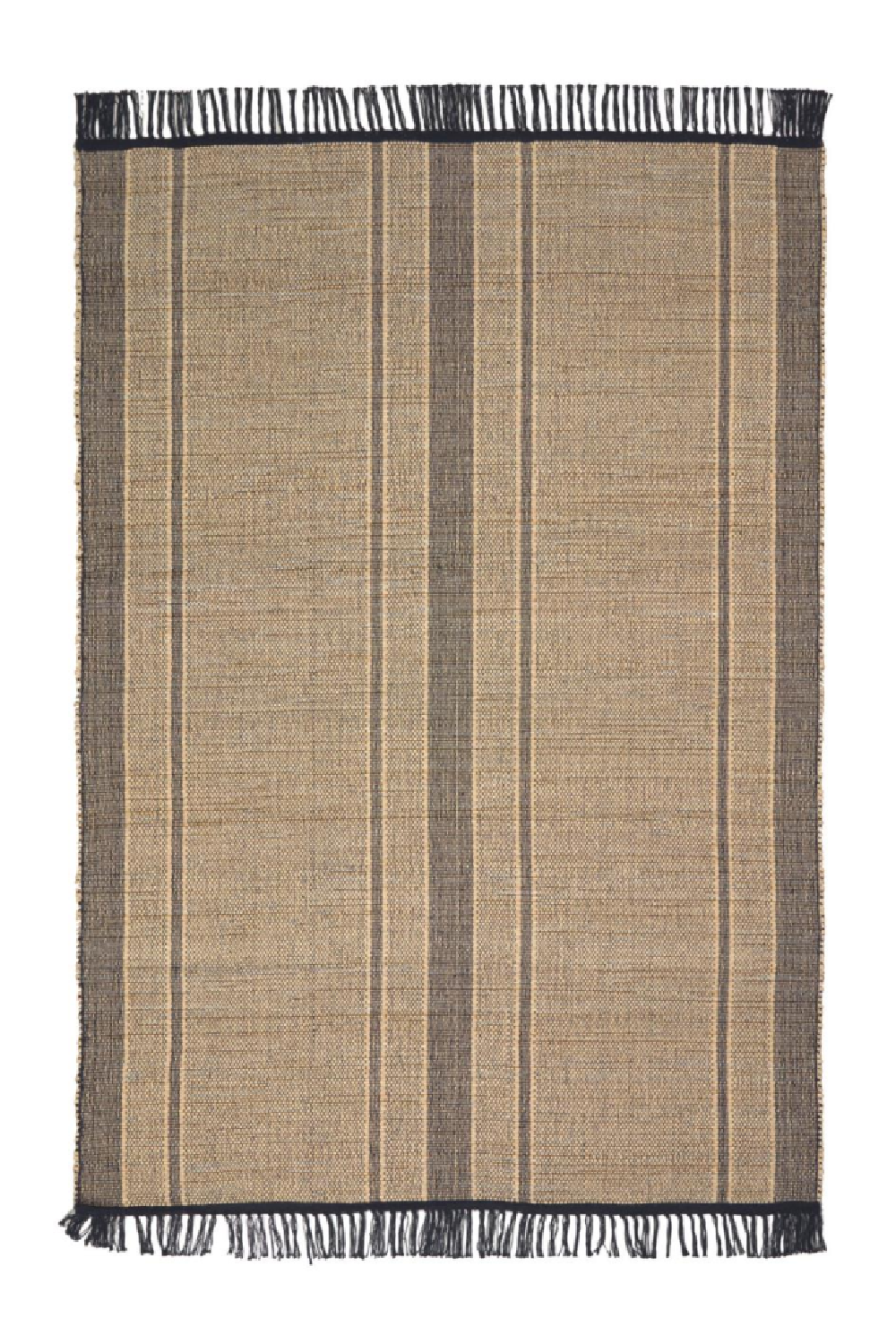 Black Brown Fringed Rug 5' x 7'5'' | Oroa.com