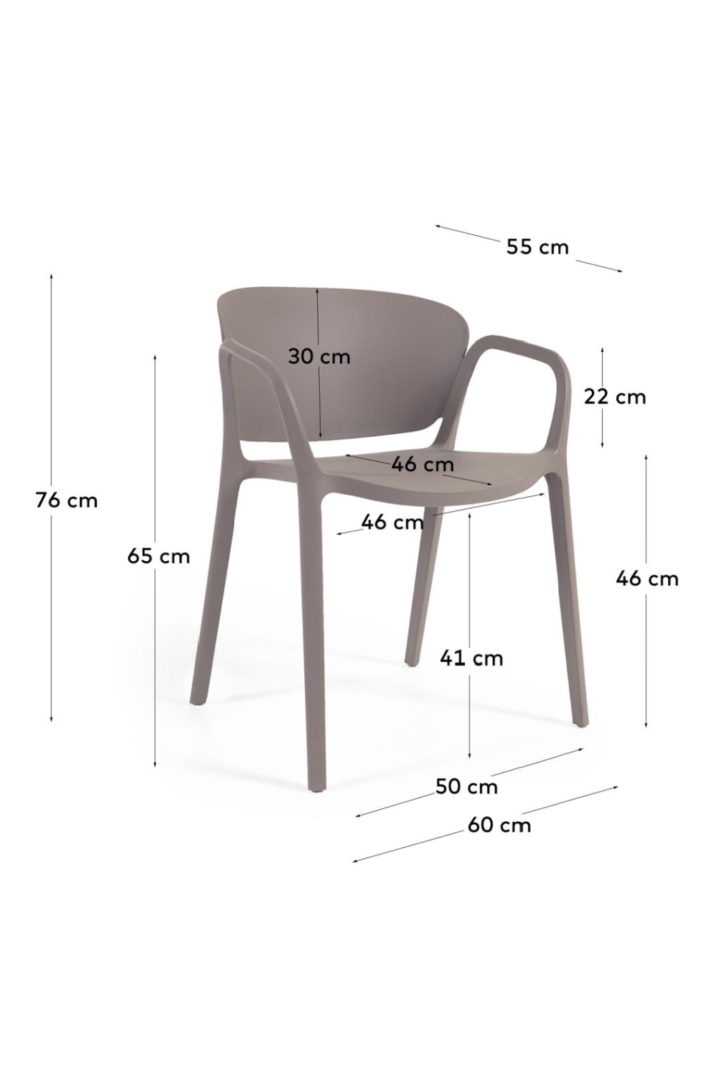 Molded Stackable Garden Armchair (4) | Oroa.com