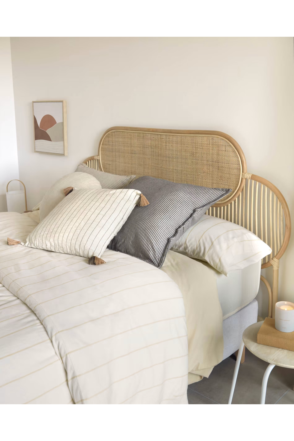 Natural Weaved Rattan Queen Headboard 67" | Oroa.com
