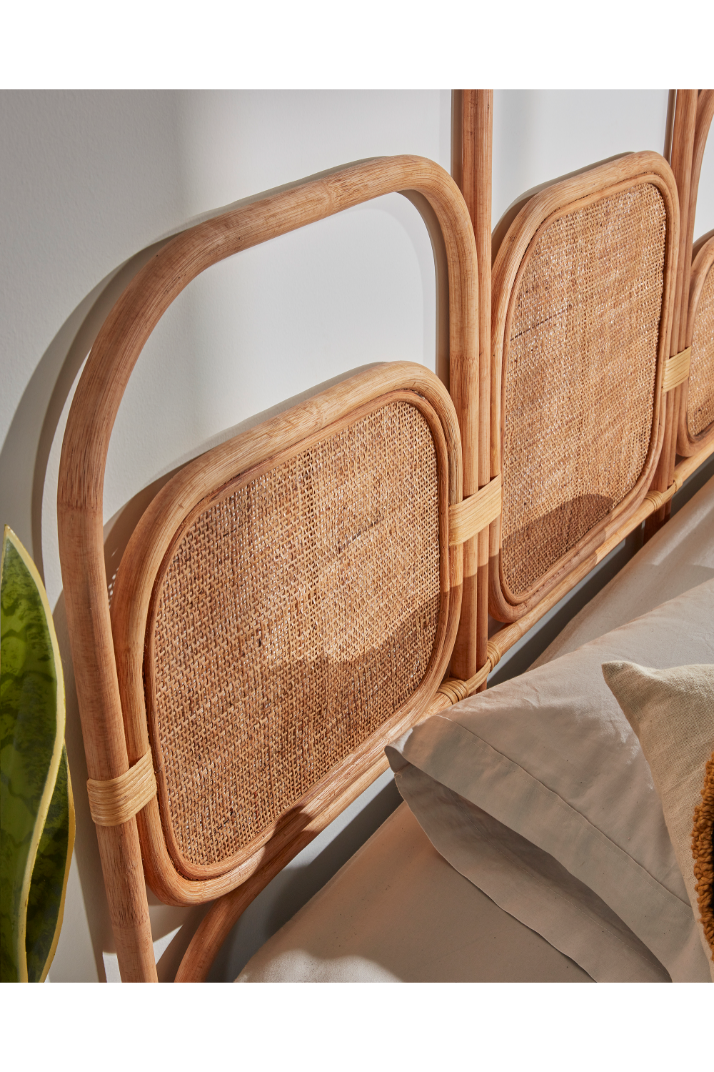 Rattan 3-Panel Queen Headboard 67" | Oroa.com