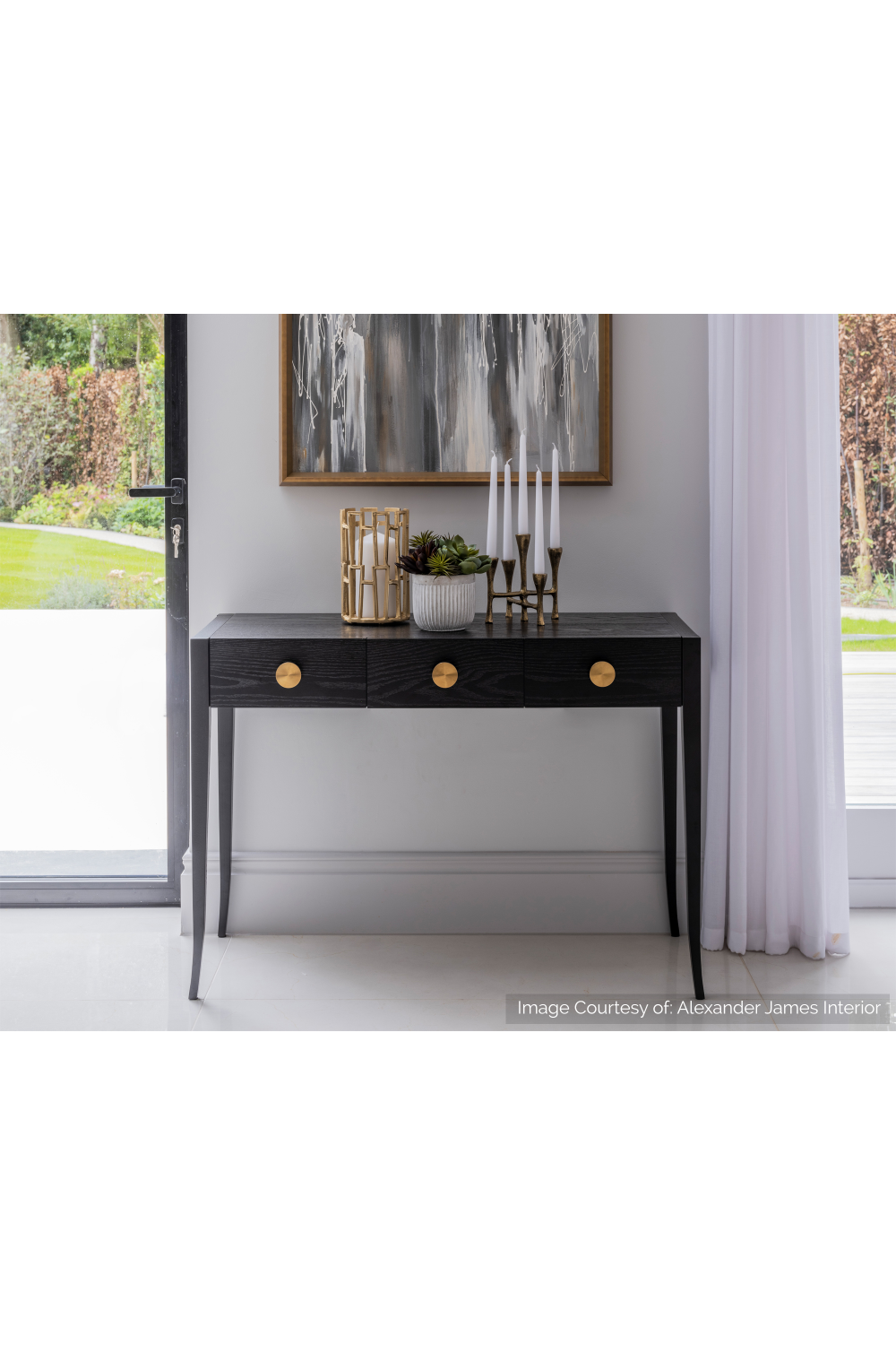 Modern Industrial Console Table | Oroa.com