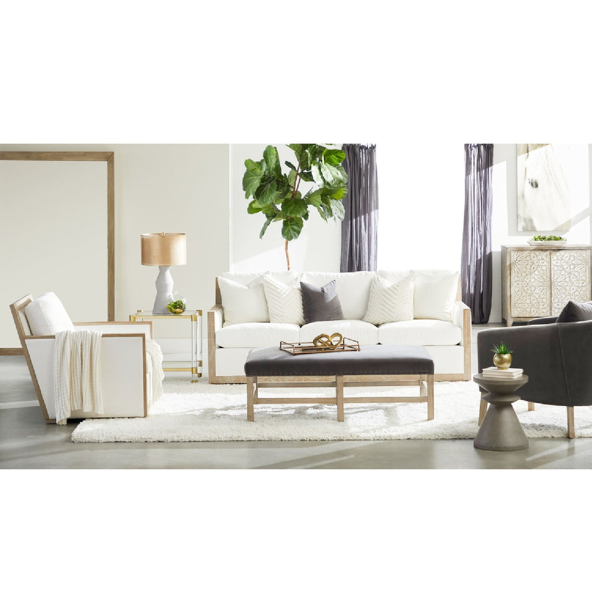 Gray Concrete Indoor/Outdoor Accent Table | Oroa.com