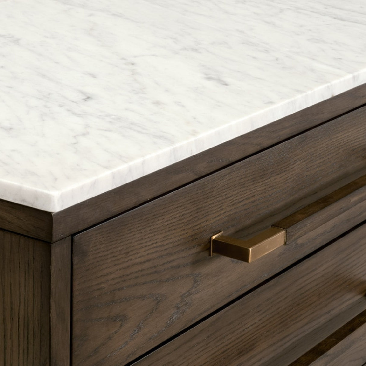 Brown Oak 8-Drawer Double Dresser | Oroa.com