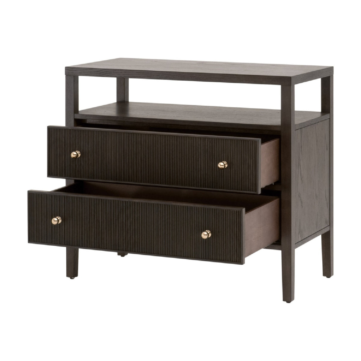 2-Drawer Oak Nightstand L | Oroa.com