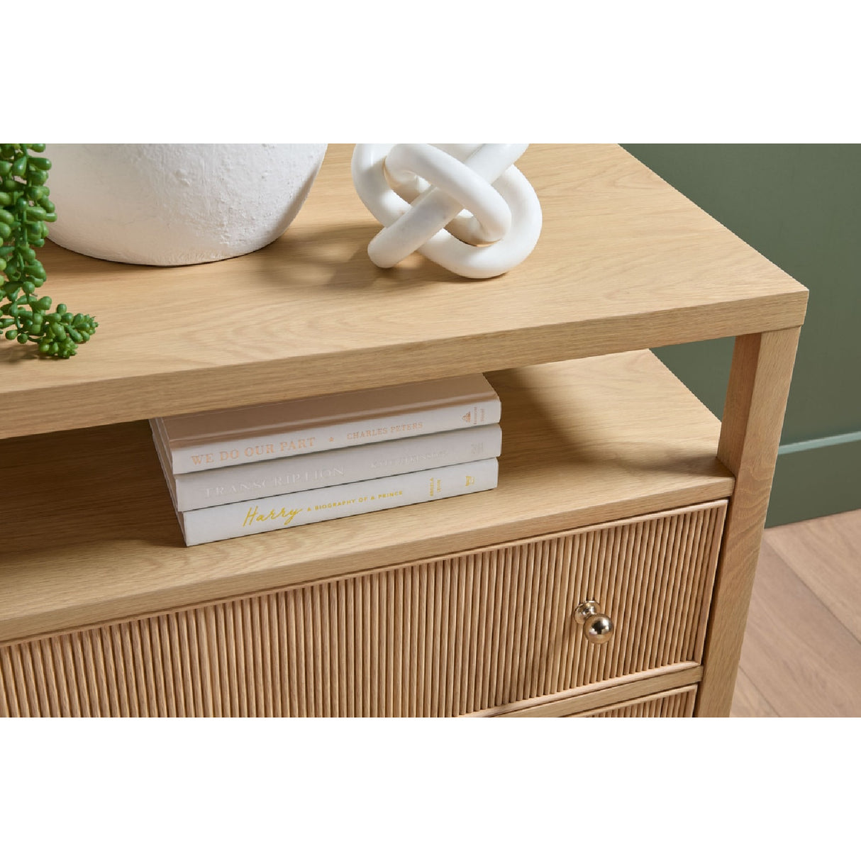 2-Drawer Oak Nightstand L | Oroa.com