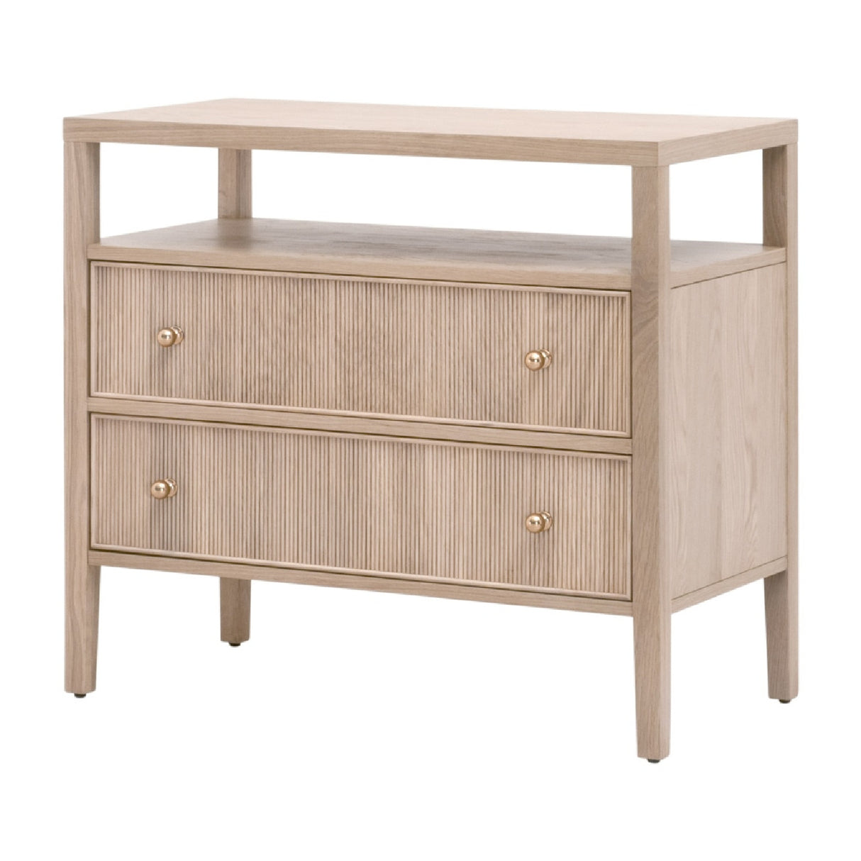 2-Drawer Oak Nightstand L | Oroa.com