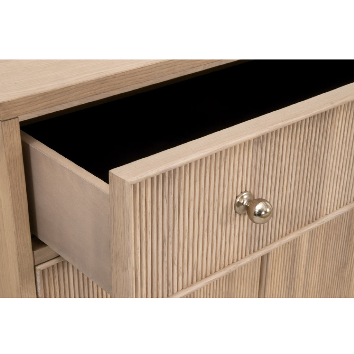 Modern European furniture - Fluted Solid Wood Media Sideboard - www.oroa.com | Oroa.com