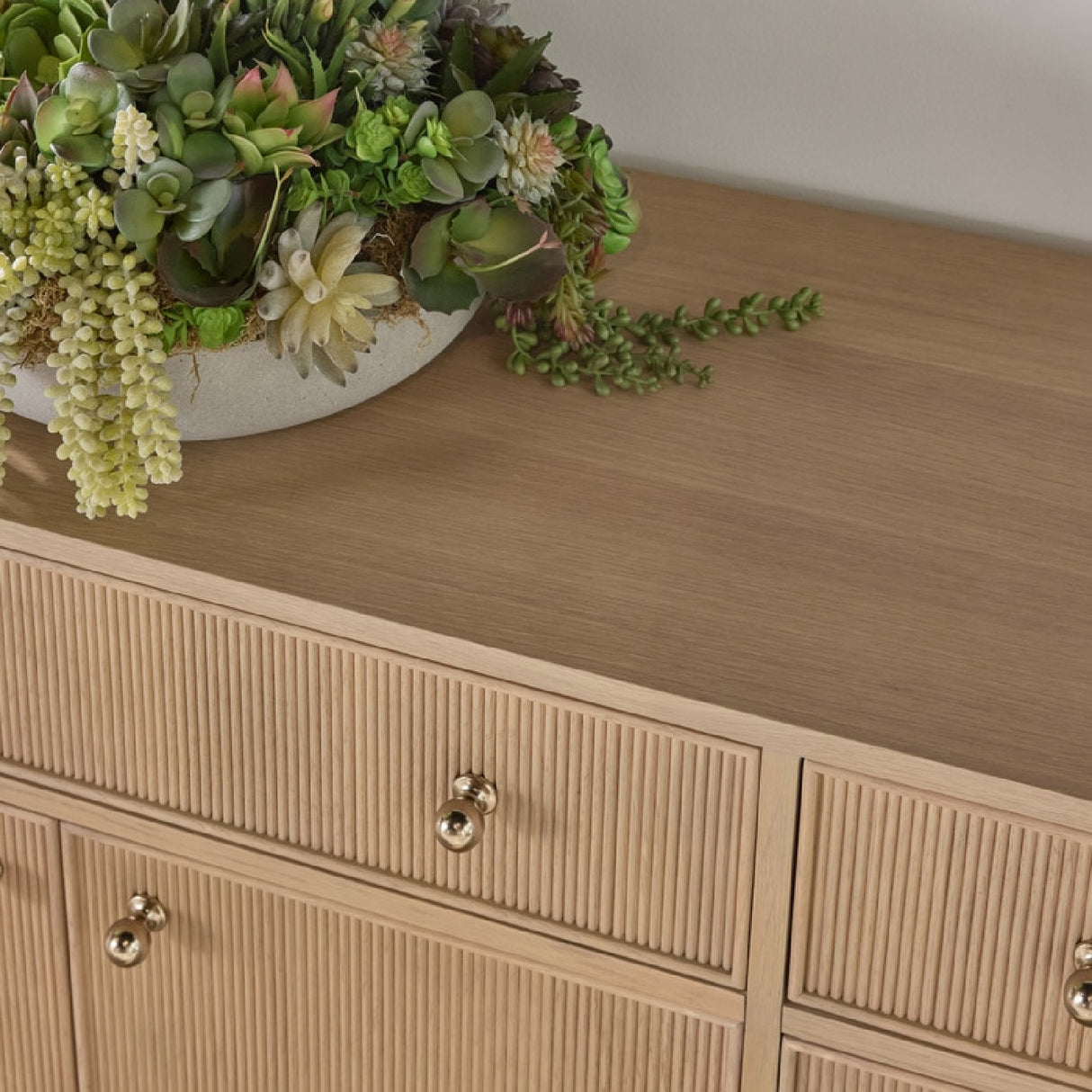Modern European furniture - Fluted Solid Wood Media Sideboard - www.oroa.com | Oroa.com