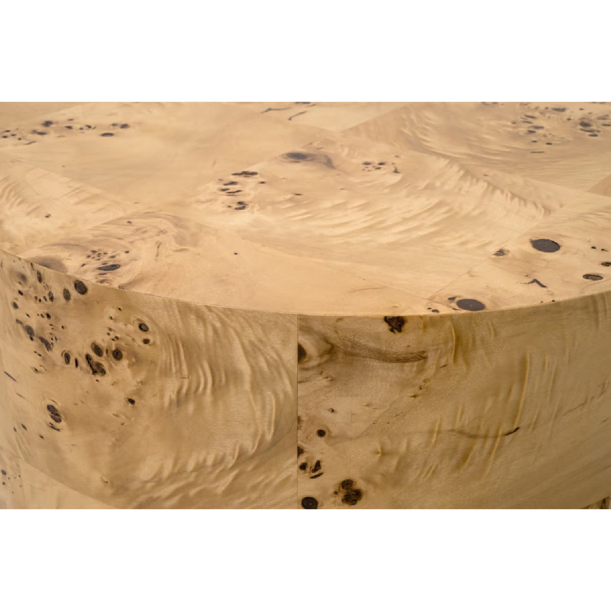 Burl Wood Cylindrical Accent Table | Oroa.com