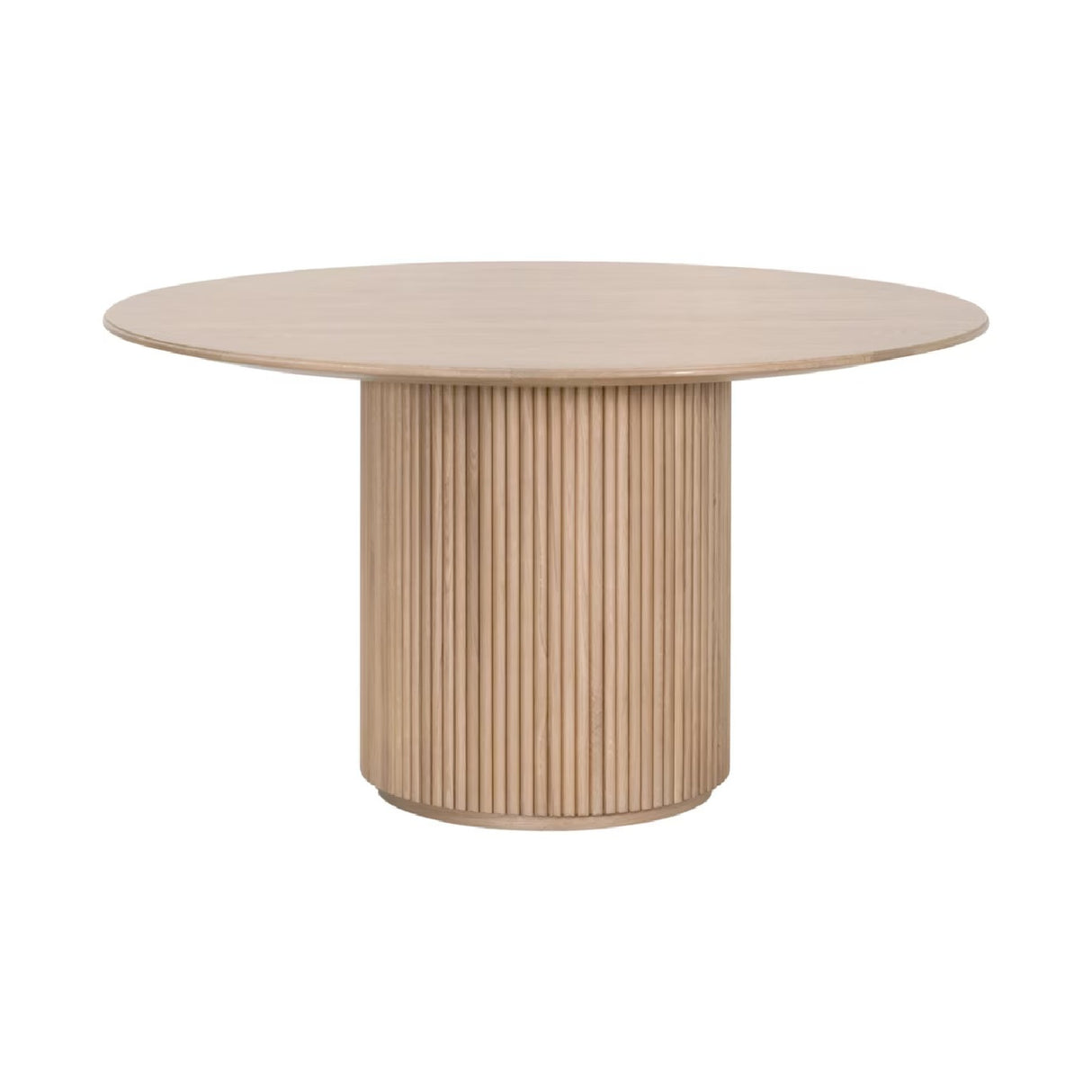 Round Natural Oak Dining Table | Oroa.com