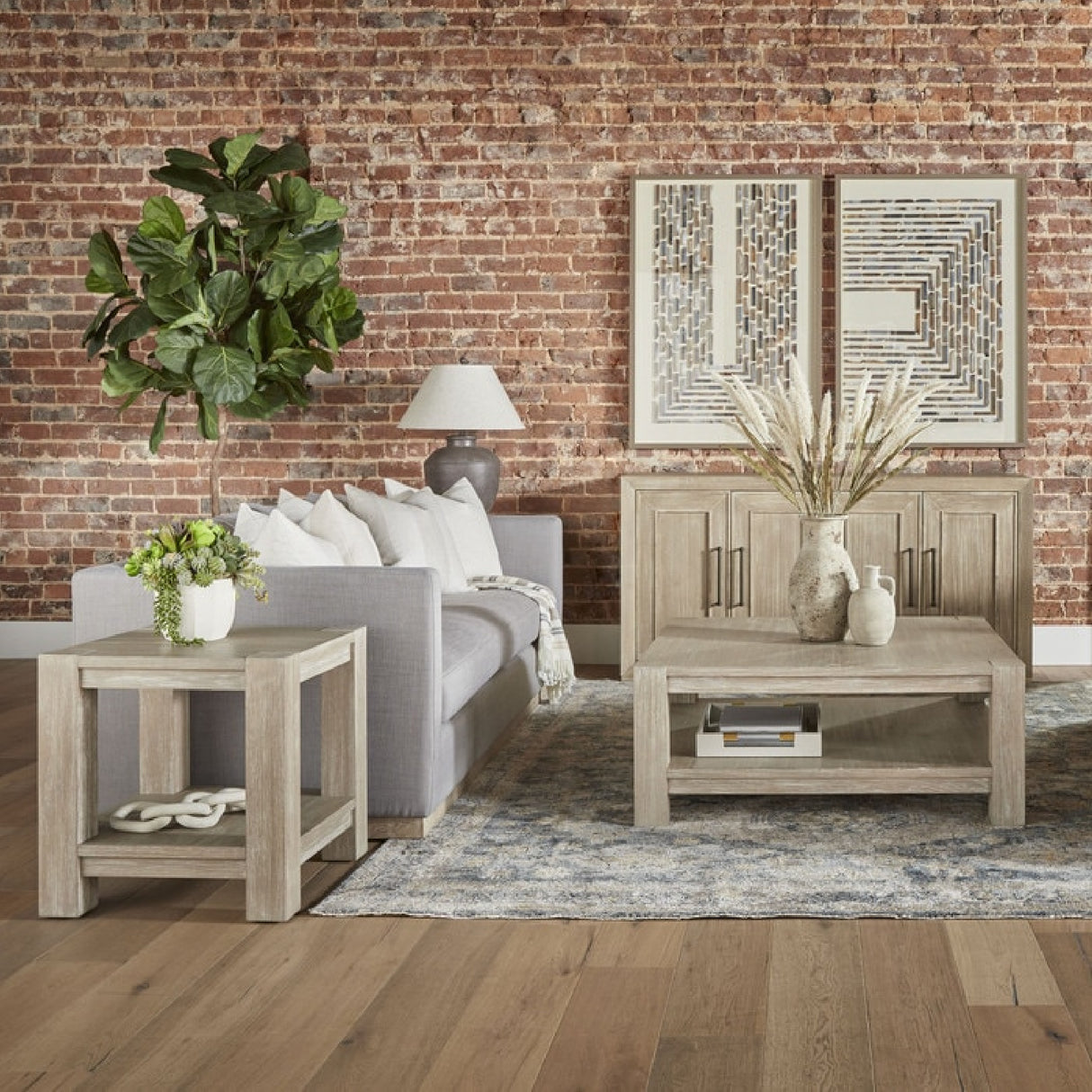 4-Door Acacia Media Sideboard | Oroa.com