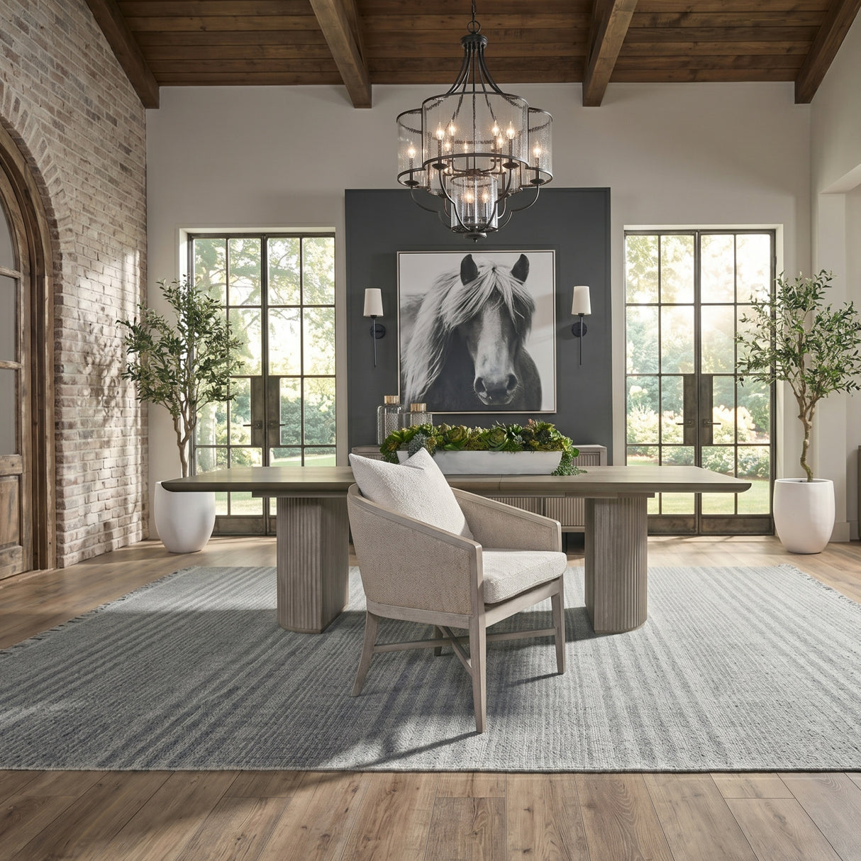 Gray Acacia Extendable Dining Table | Oroa.com