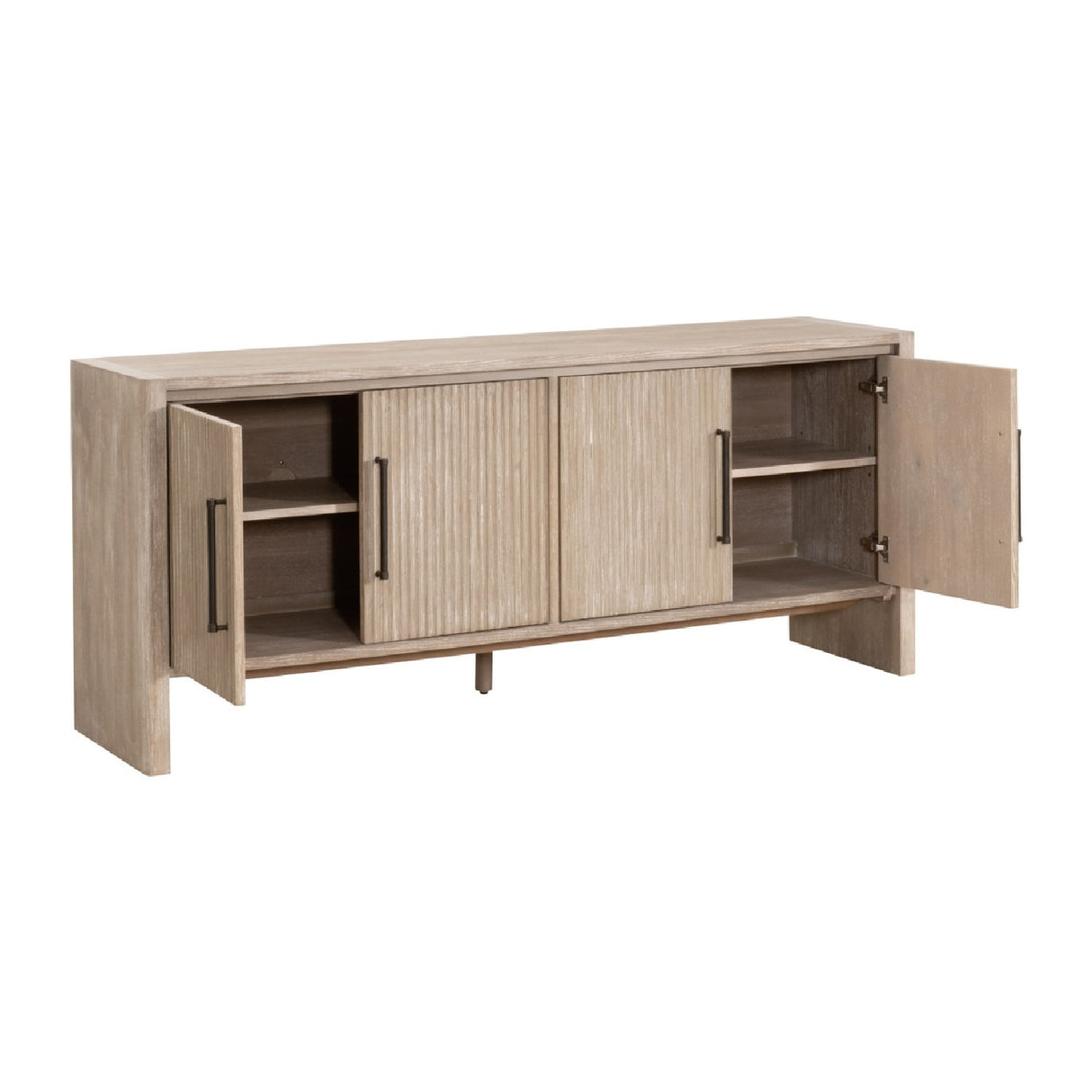 Gray Acacia 4-Door Media Sideboard | Oroa.com