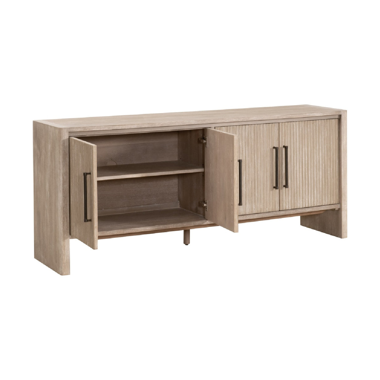 Gray Acacia 4-Door Media Sideboard | Oroa.com