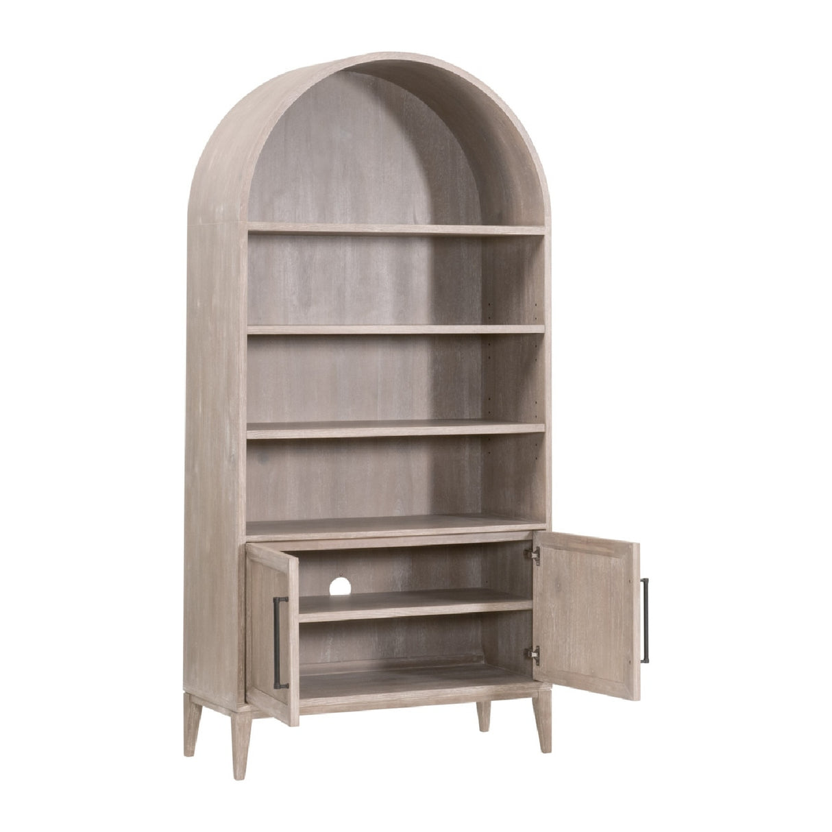 Gray Acacia Arched Bookcase | Oroa.com