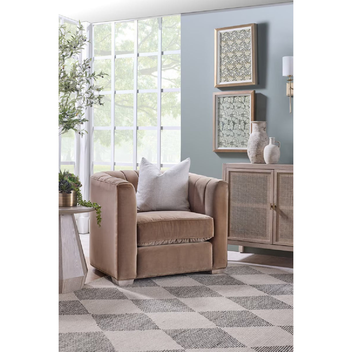 Round Wooden End Table | Oroa.com