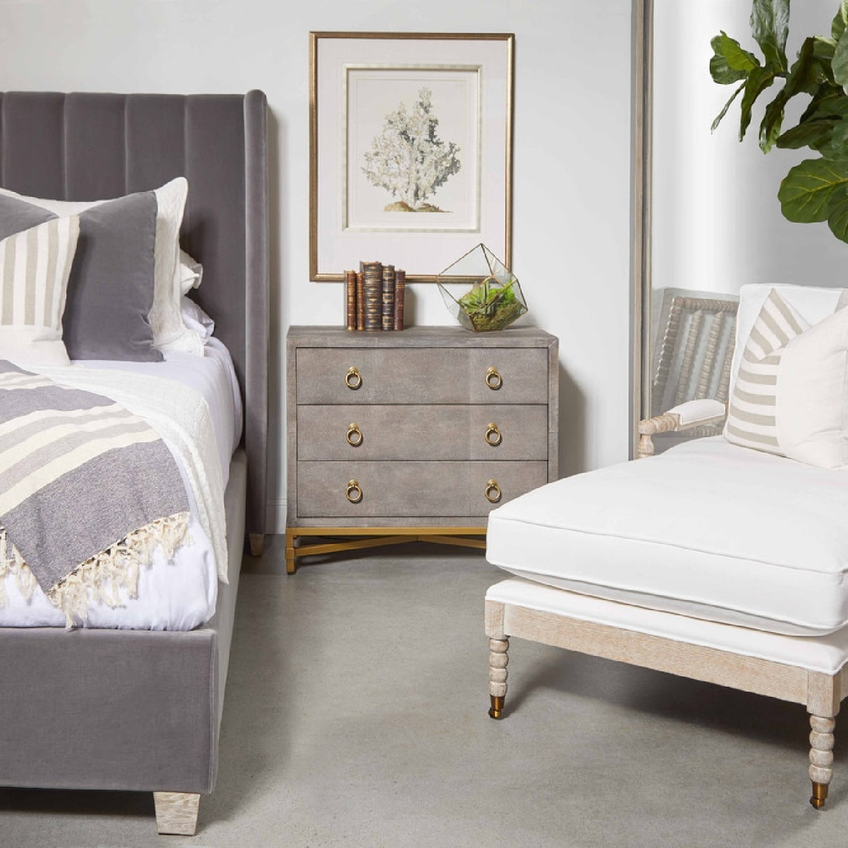 Shagreen Drawer Nightstand | Oroa.com