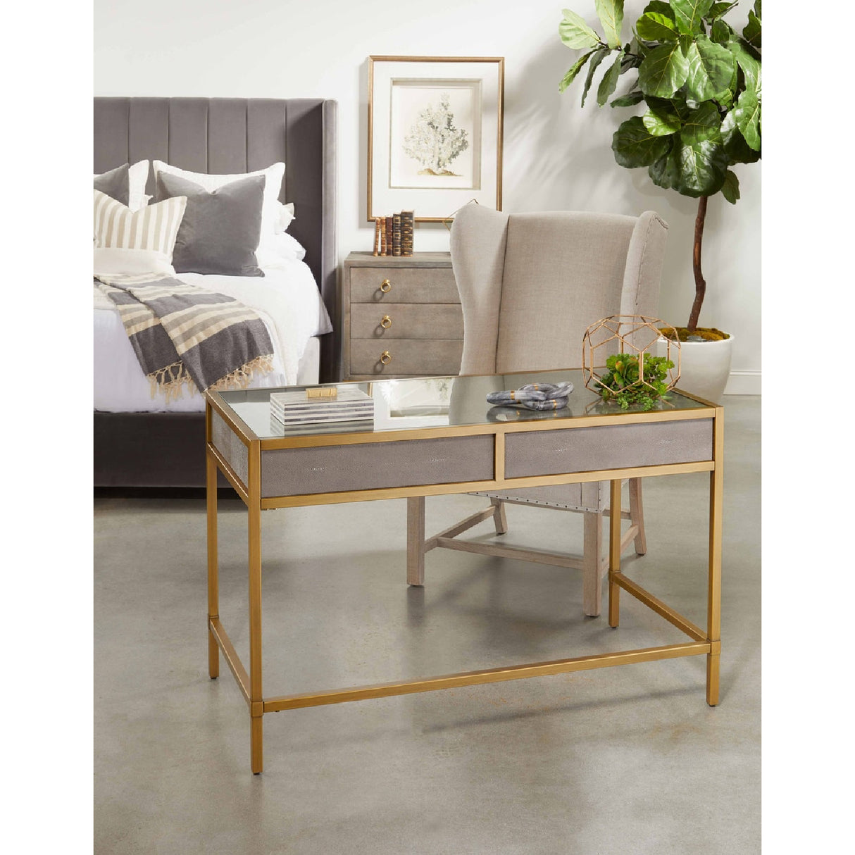 Shagreen Drawer Nightstand | Oroa.com