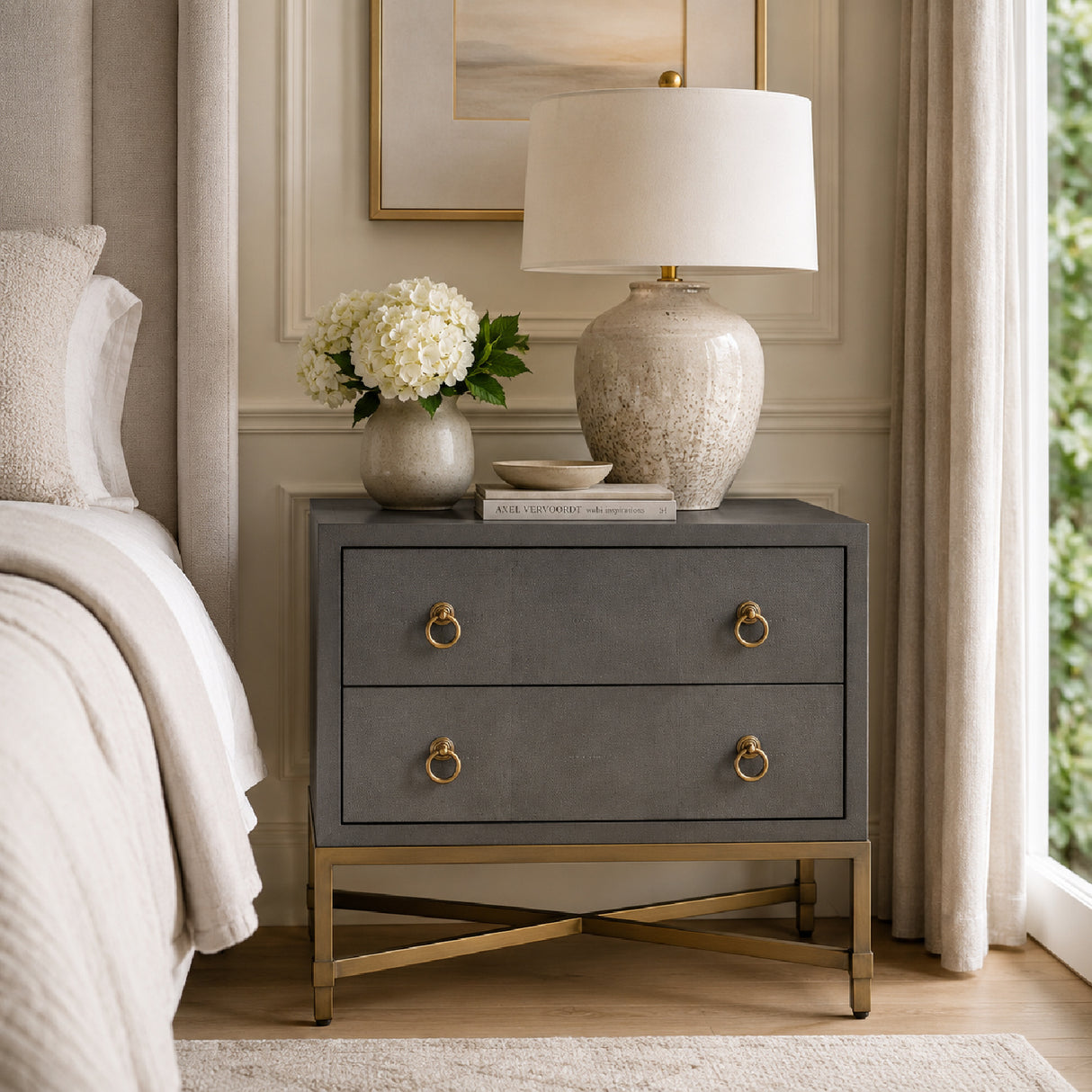 Shagreen Drawer Nightstand | Oroa.com