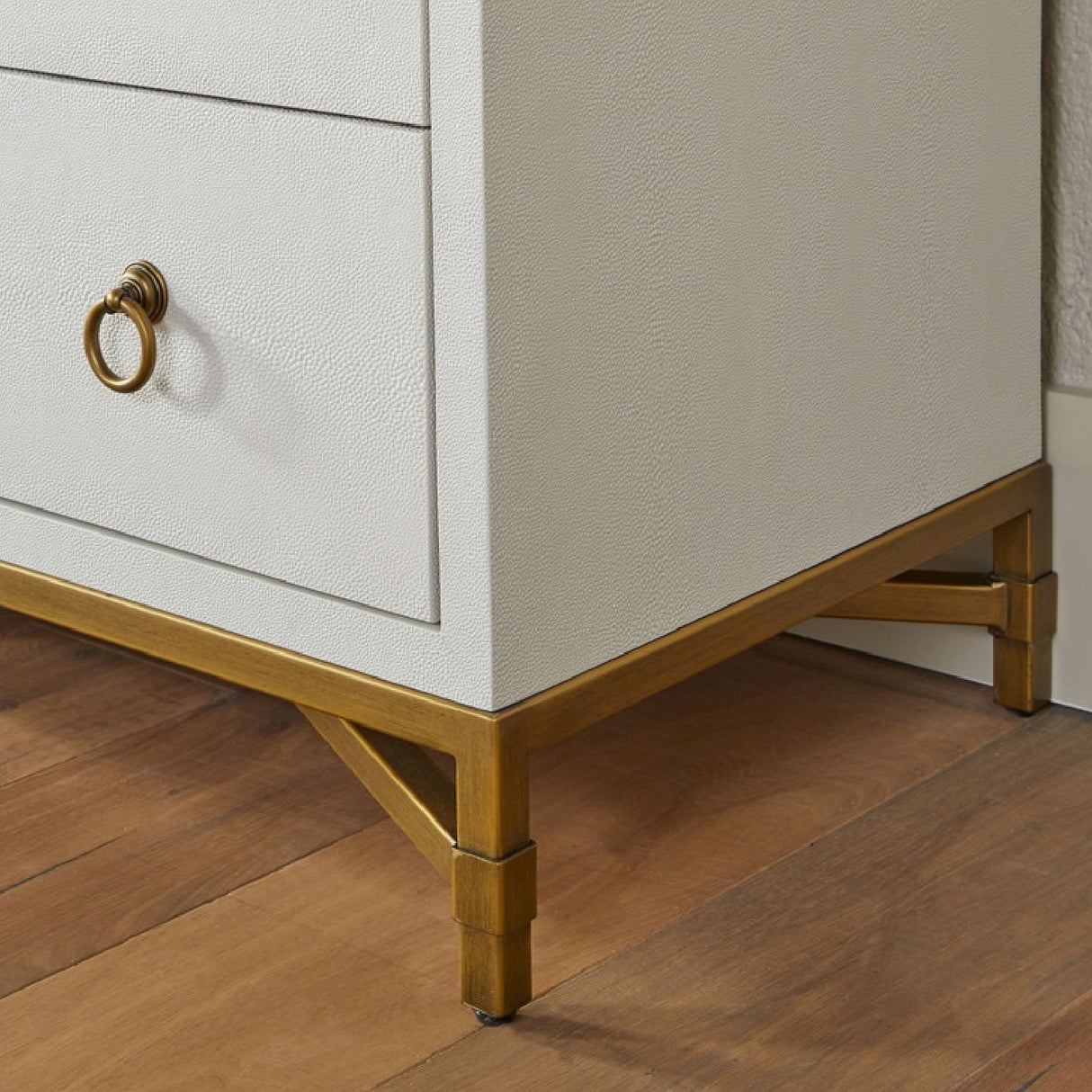 White Shagreen 6-Drawer Double Dresser | Oroa.com