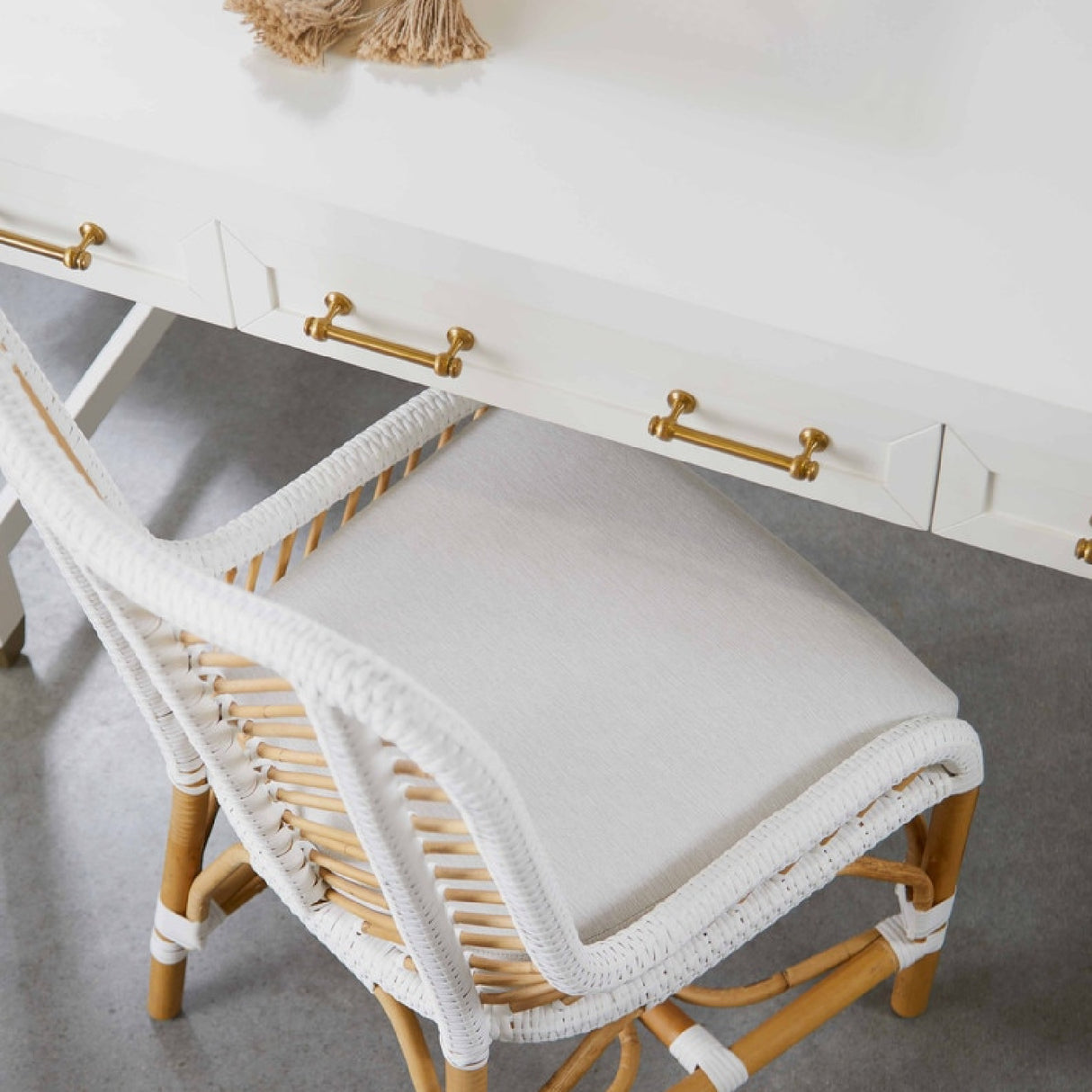 Modern European furniture - White Wooden 3-Drawer Desk - www.oroa.com | Oroa.com